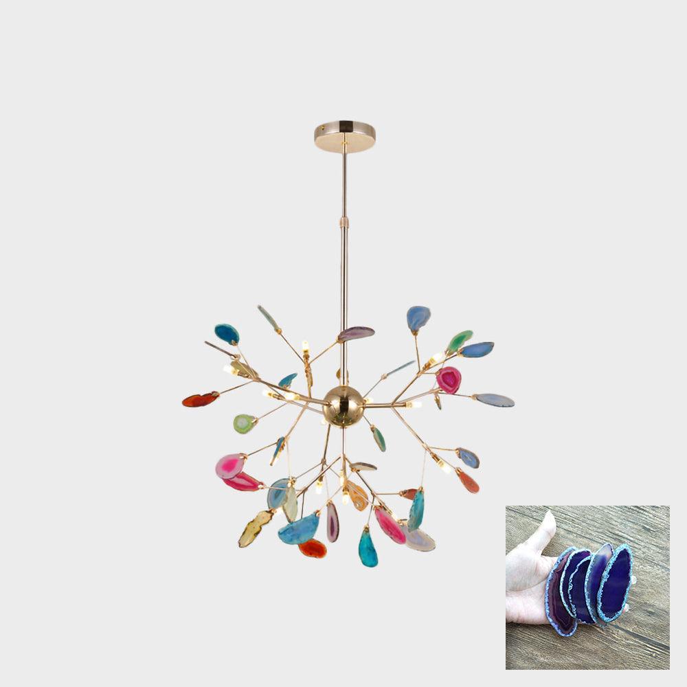Olivia Agate Colorful Branching Chandelier