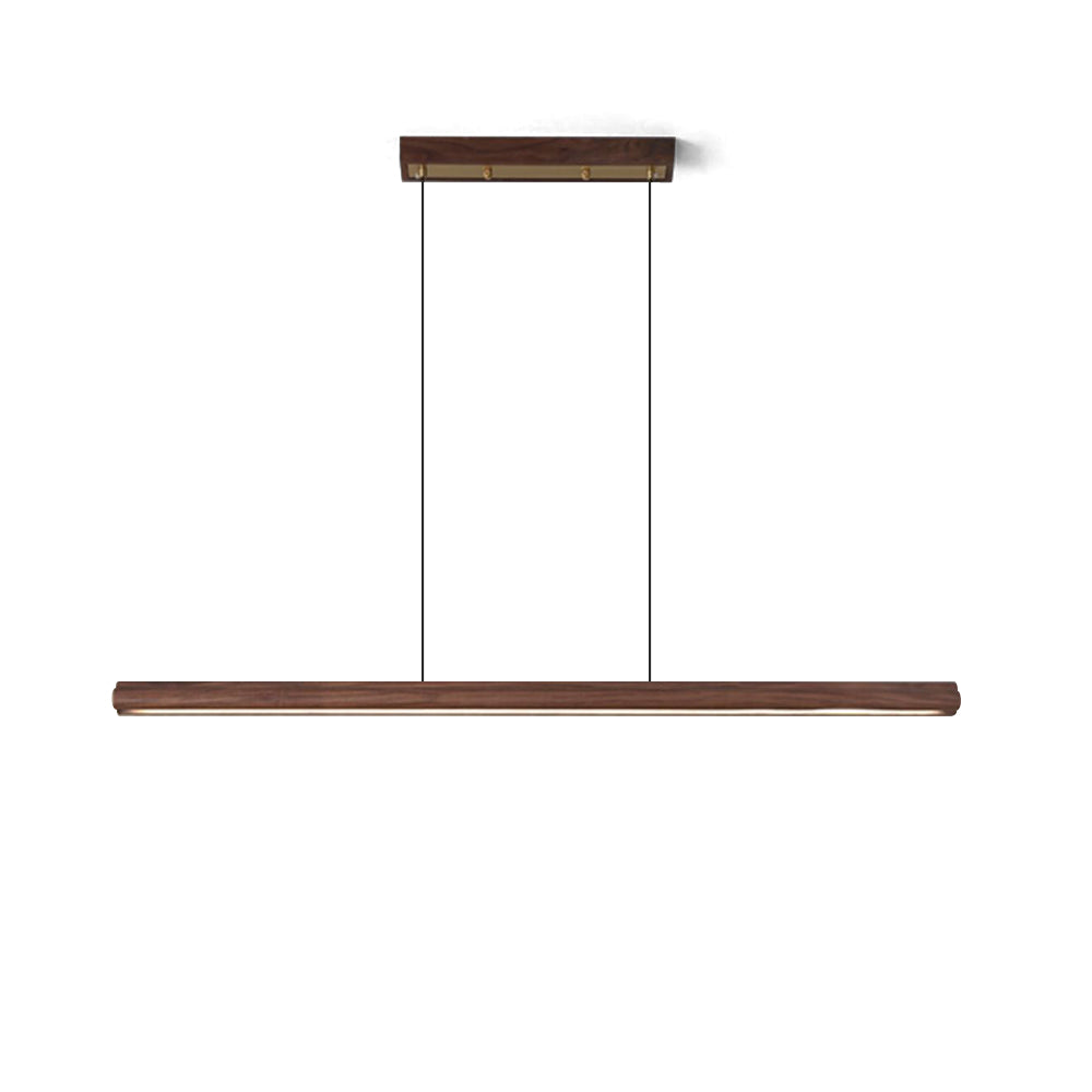 Aimee Cloud Chandelier Wooden Linear Form Minimalist - Letslighting