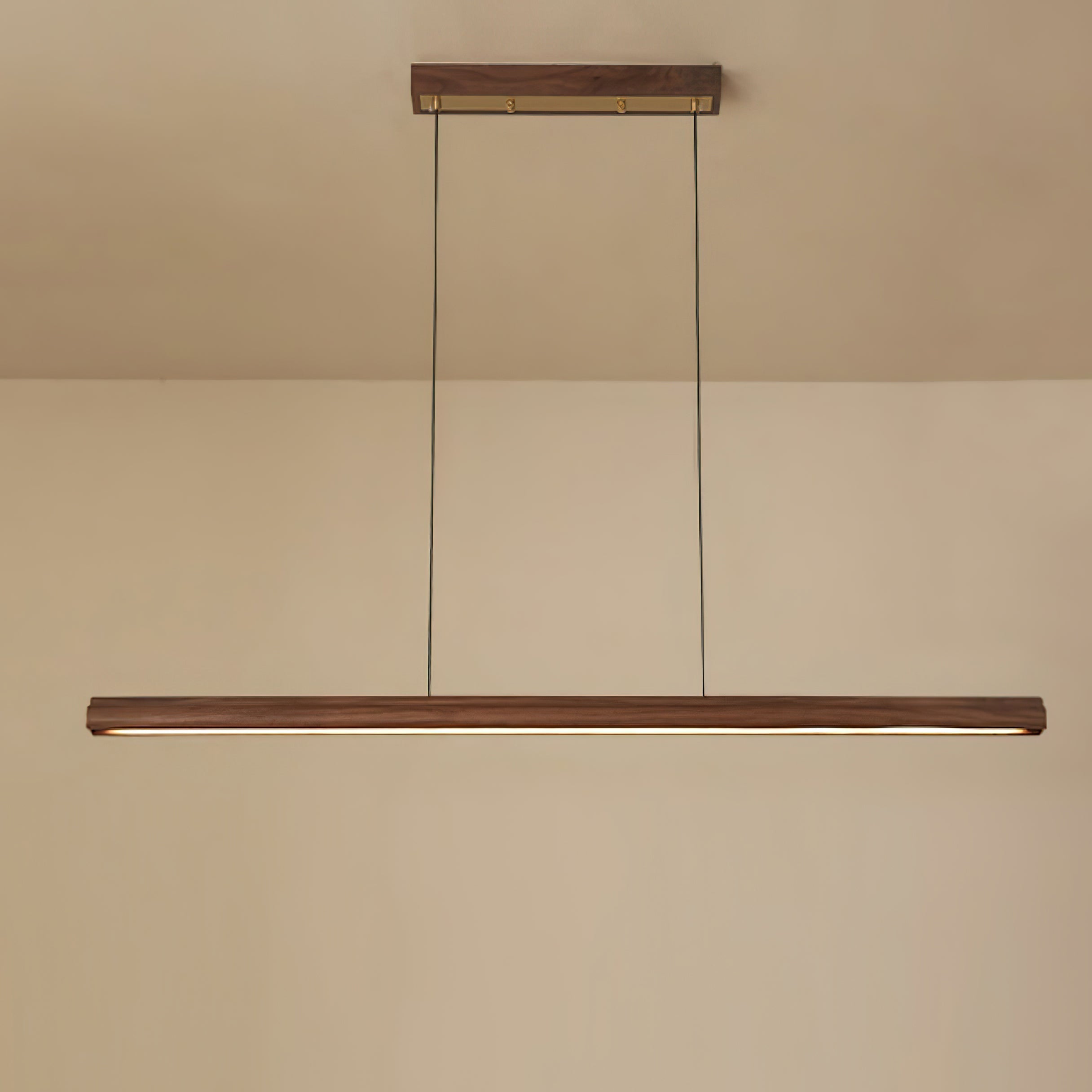 Aimee Cloud Chandelier Wooden Linear Form Minimalist - Letslighting
