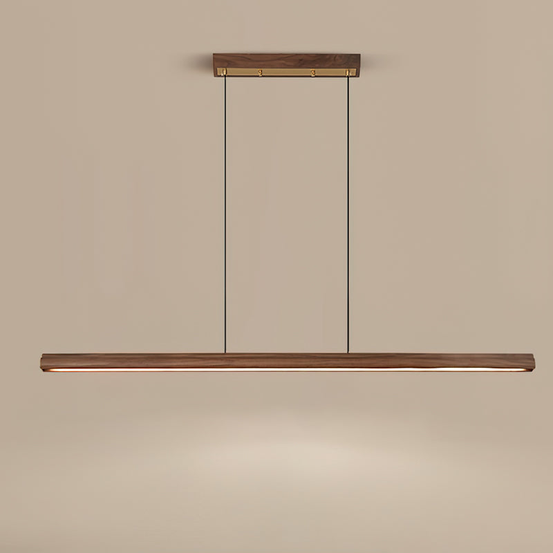 Aimee Cloud Chandelier Wooden Linear Form Minimalist - Letslighting