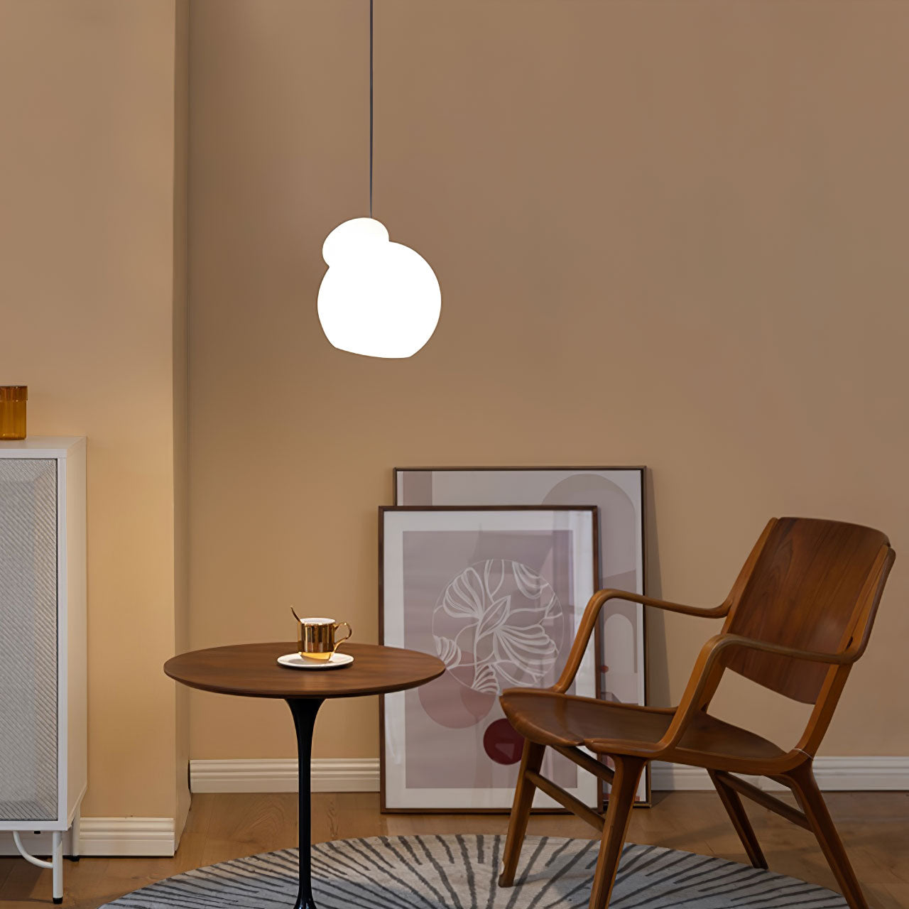 Air Pendant Lamp Asymmetric Opal Glass Artistic - Letslighting