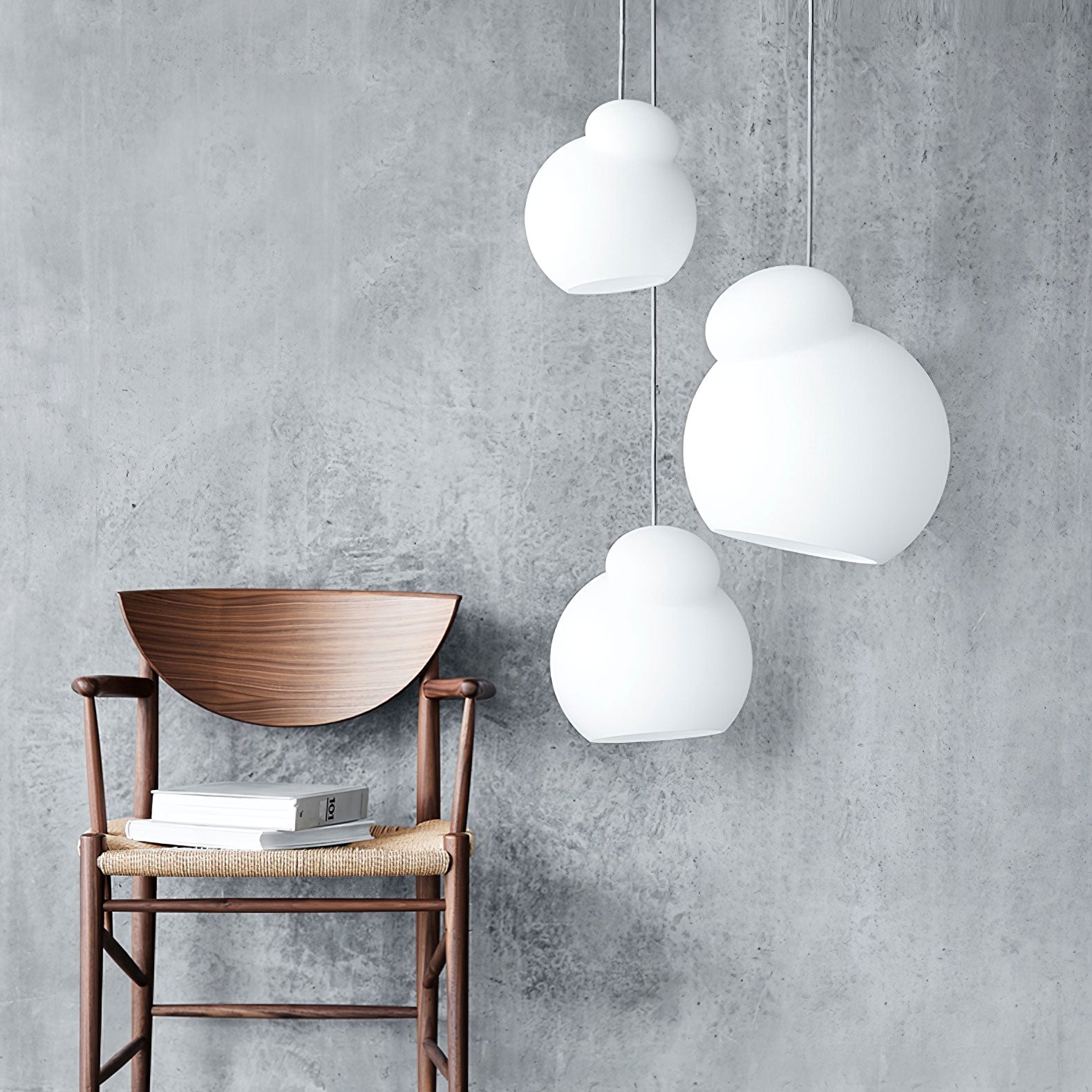 Air Pendant Lamp Asymmetric Opal Glass Artistic - Letslighting