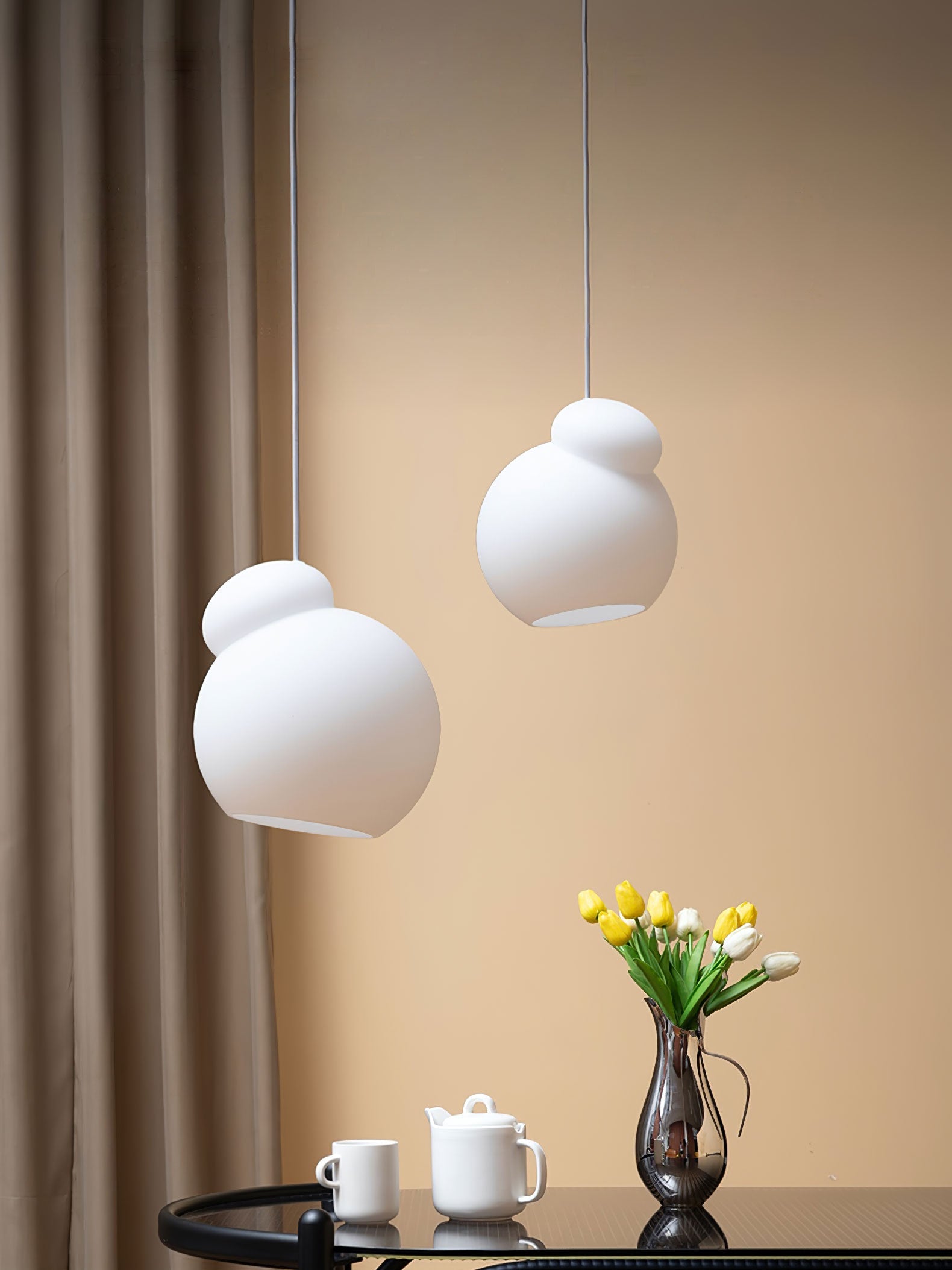 Air Pendant Lamp Asymmetric Opal Glass Artistic - Letslighting