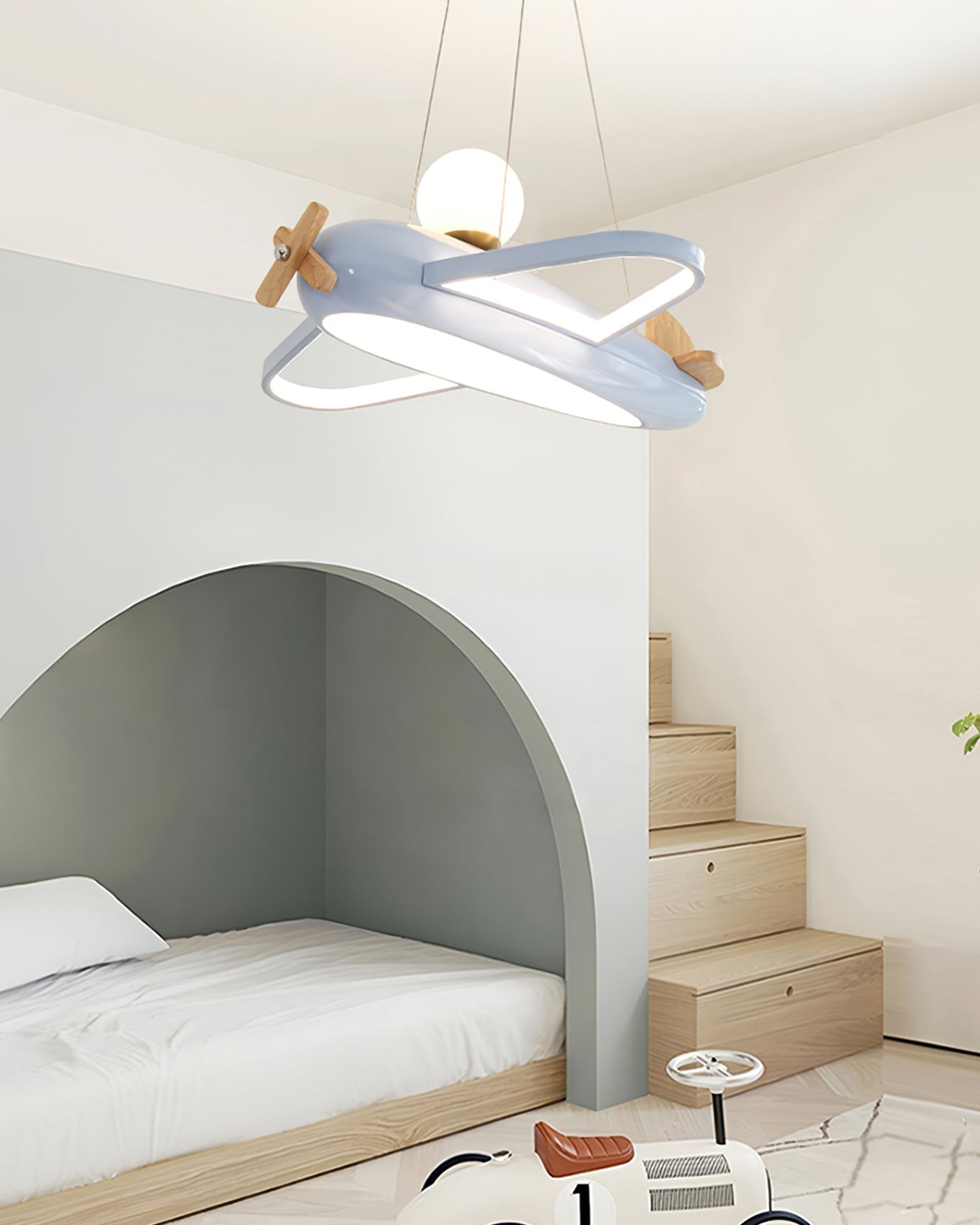 Ribo Pendant Lamp Aircraft Playful Shape For Kids Bedrooms - Letslighting