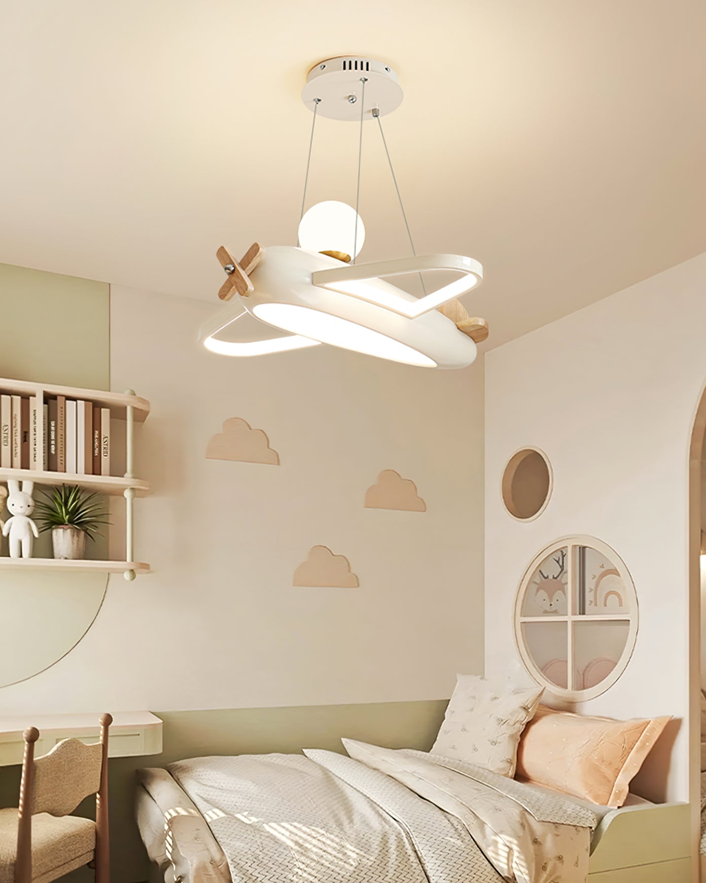 Ribo Pendant Lamp Aircraft Playful Shape For Kids Bedrooms - Letslighting