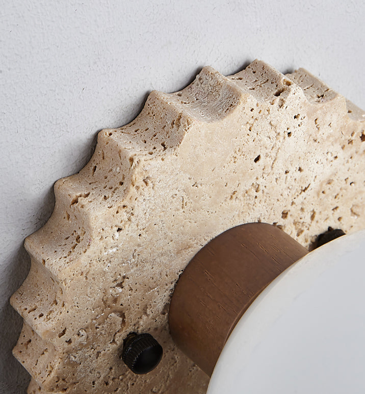 Neptune Travertine Globe Ceiling Light - Letslighting