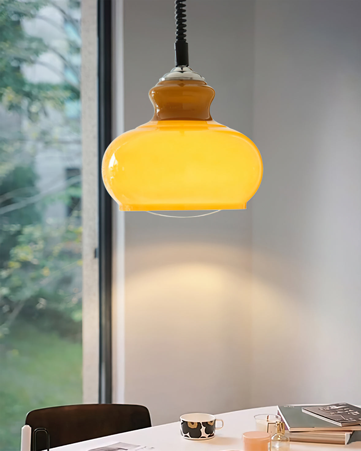 Aitan Pendant Lamp Iron And Glass Fixture Bright Lighting - Letslighting