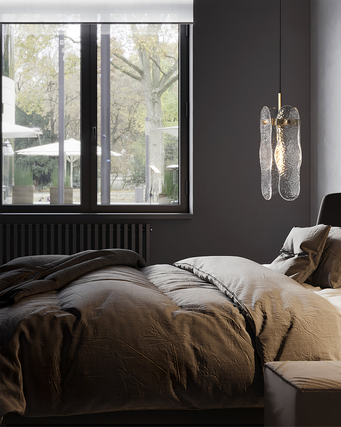 Aitian Pendant Lamp Glass Shade With Brass Dining - Letslighting