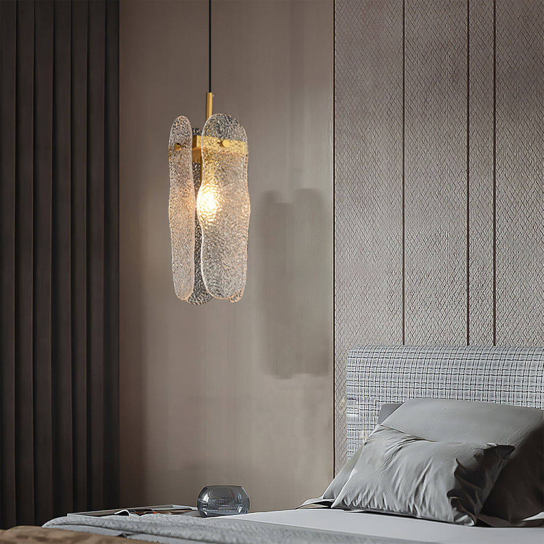Aitian Pendant Lamp Glass Shade With Brass Dining - Letslighting