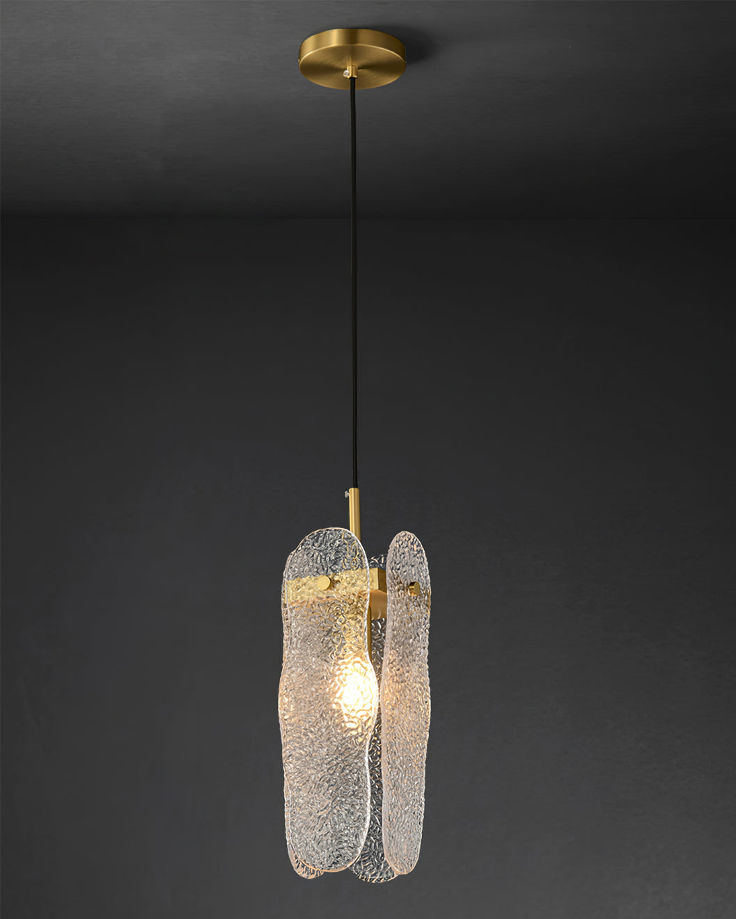 Aitian Pendant Lamp Glass Shade With Brass Dining - Letslighting