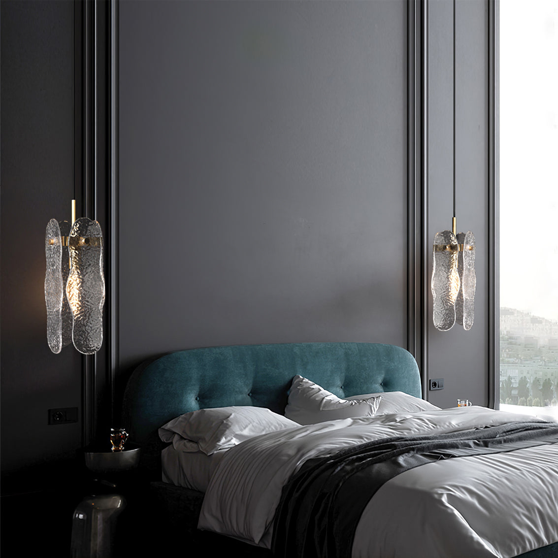 Aitian Pendant Lamp Glass Shade With Brass Dining - Letslighting