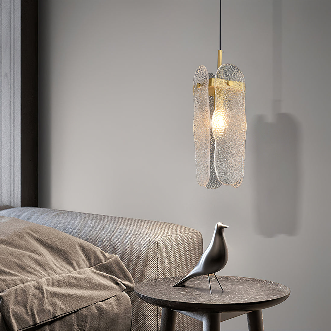 Aitian Pendant Lamp Glass Shade With Brass Dining - Letslighting