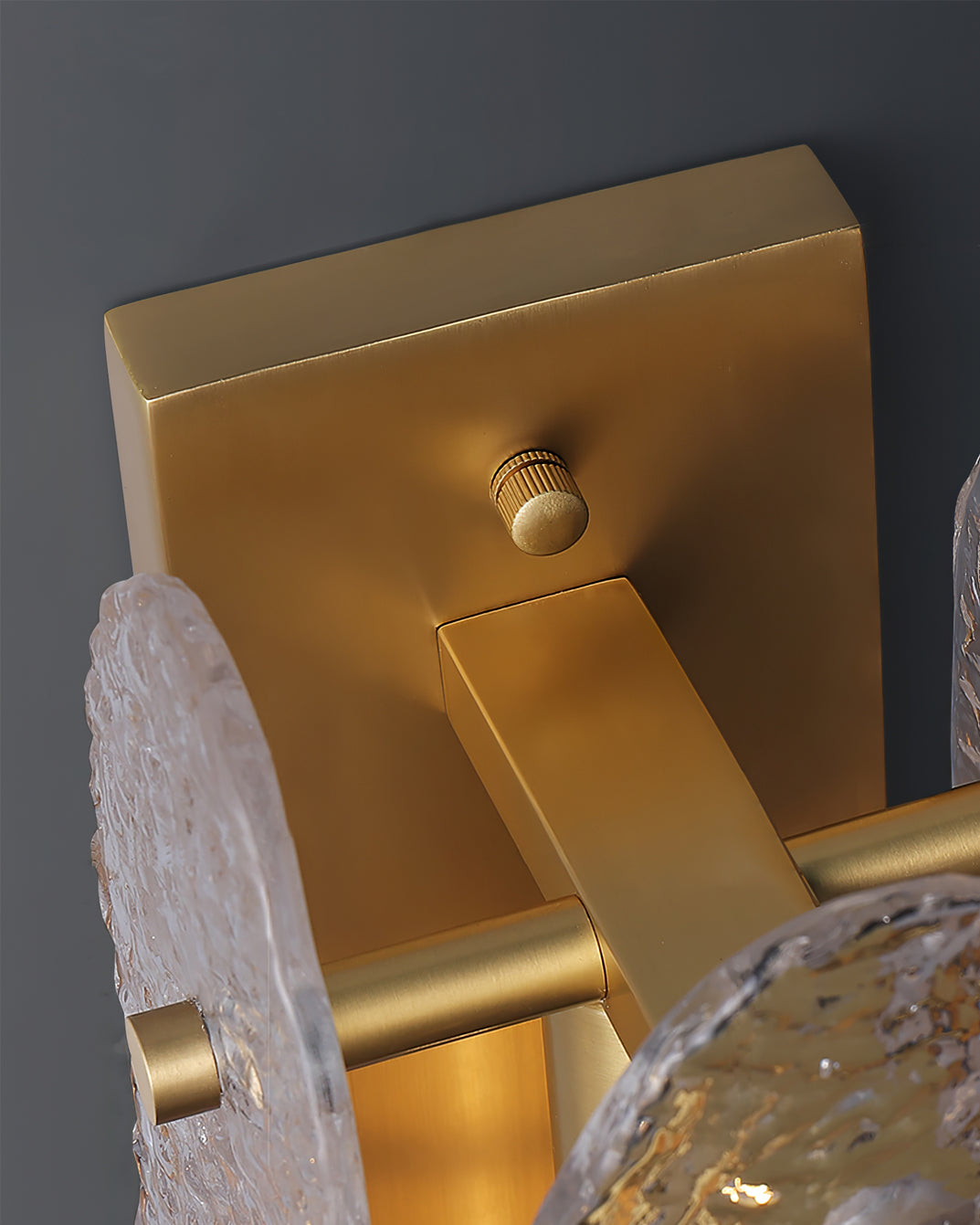 Aitian Wall Lamp Glass Shade With Brass Frame For Hallways - Letslighting