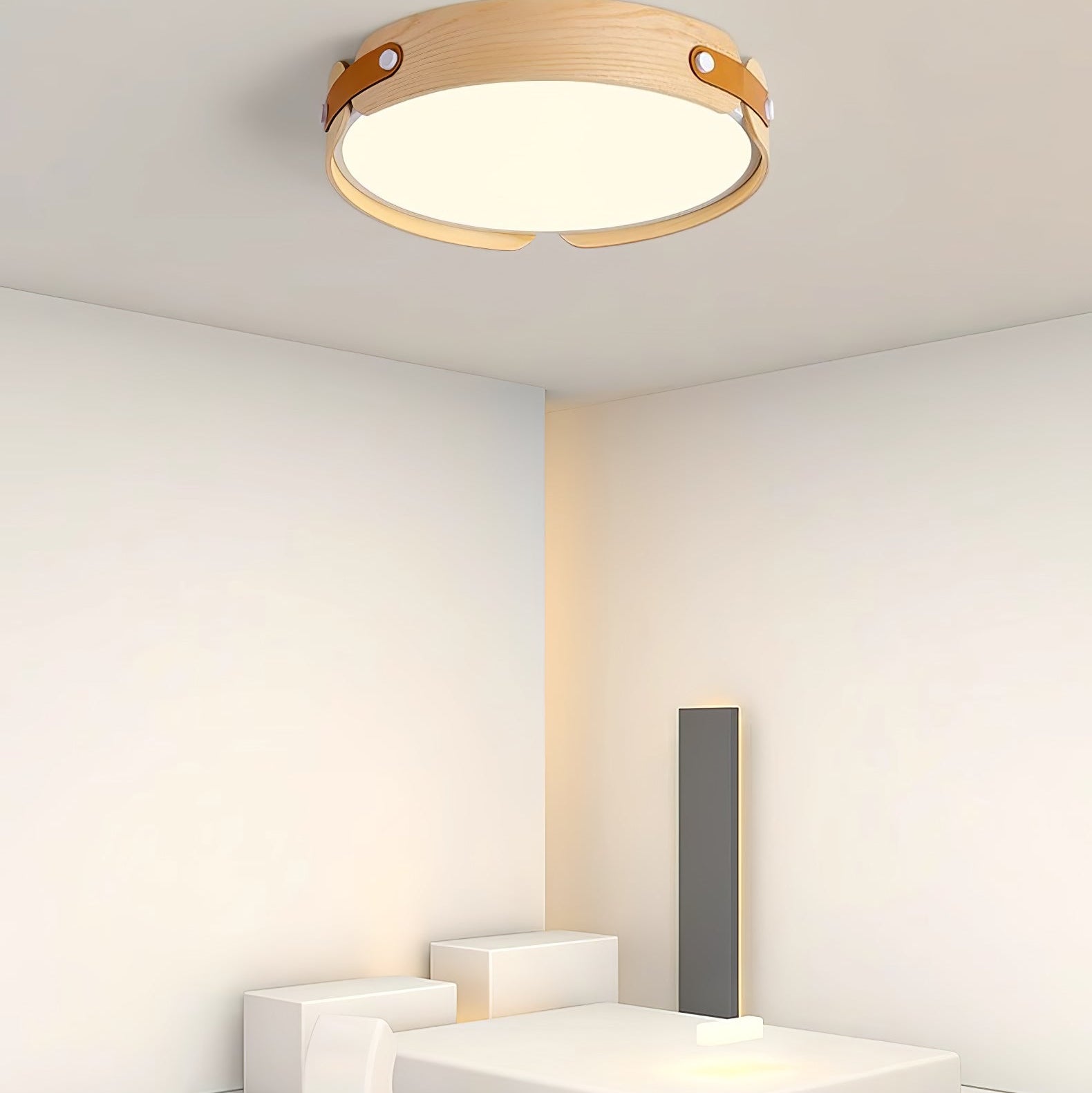 Echo Modern Minimalist Wood Ceiling Light - Letslighting