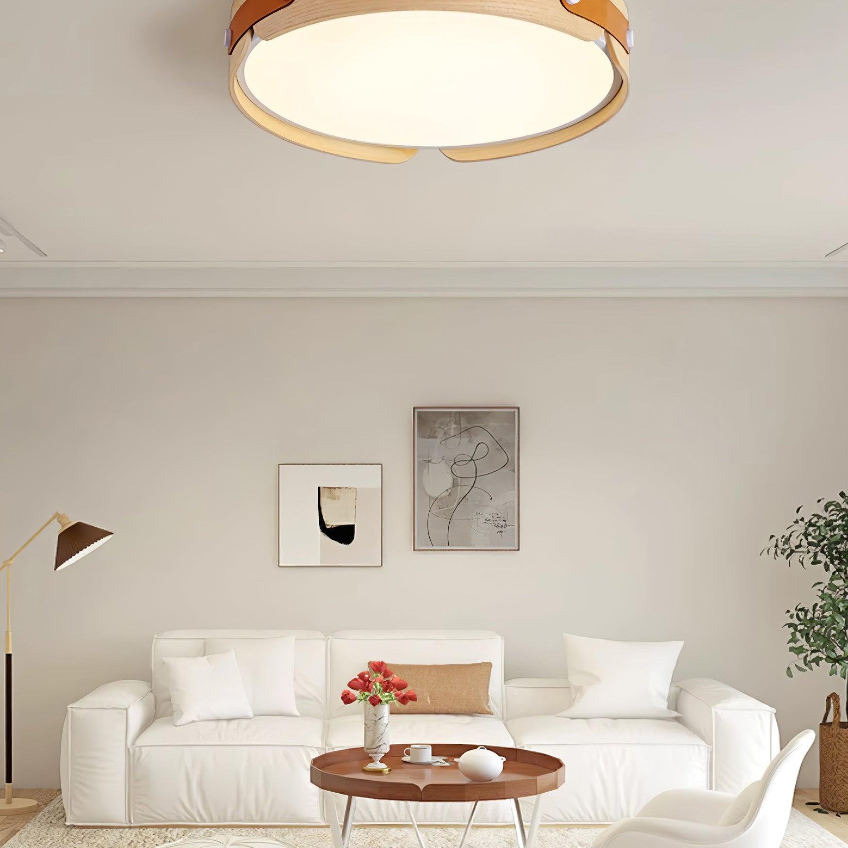 Echo Modern Minimalist Wood Ceiling Light - Letslighting