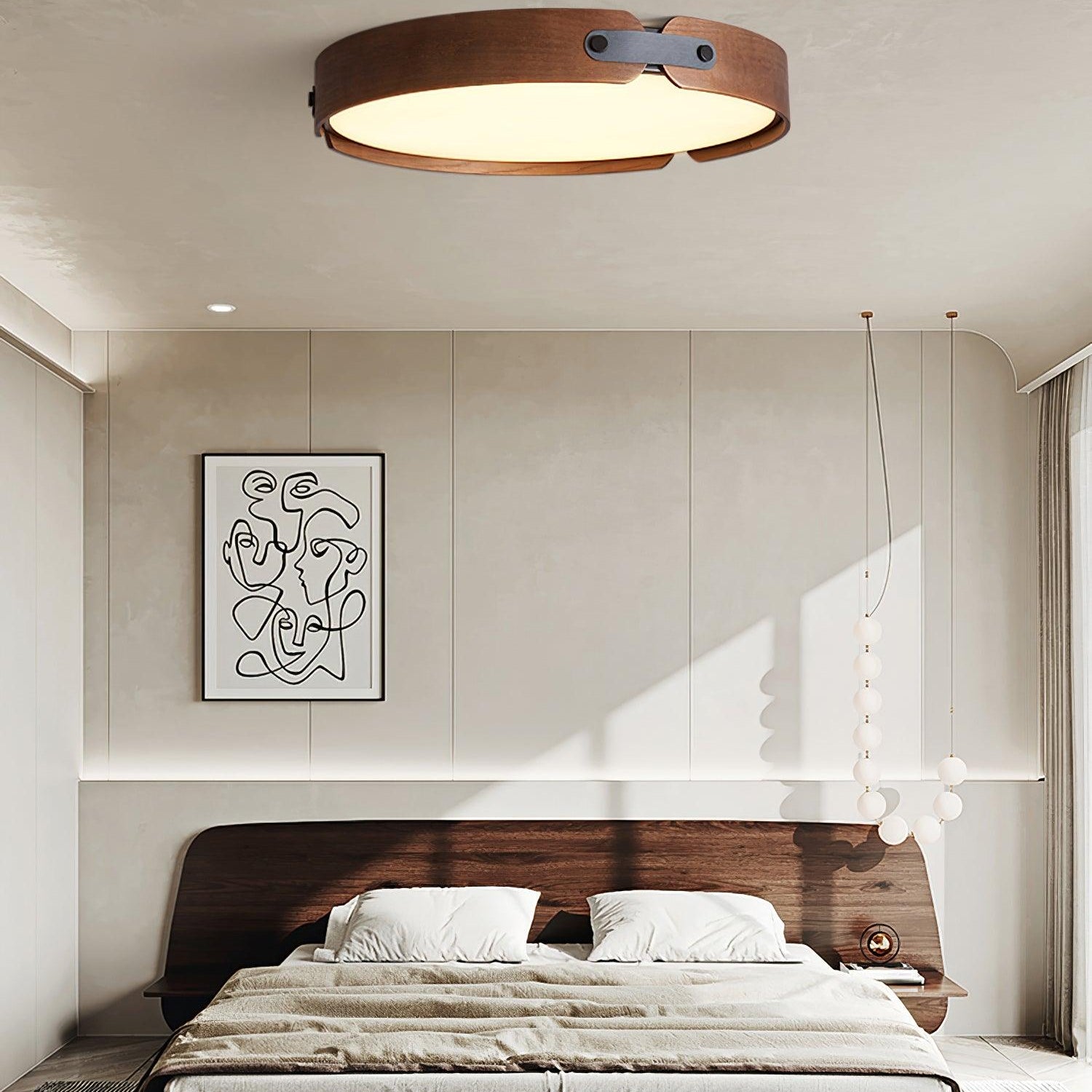 Echo Modern Minimalist Wood Ceiling Light - Letslighting
