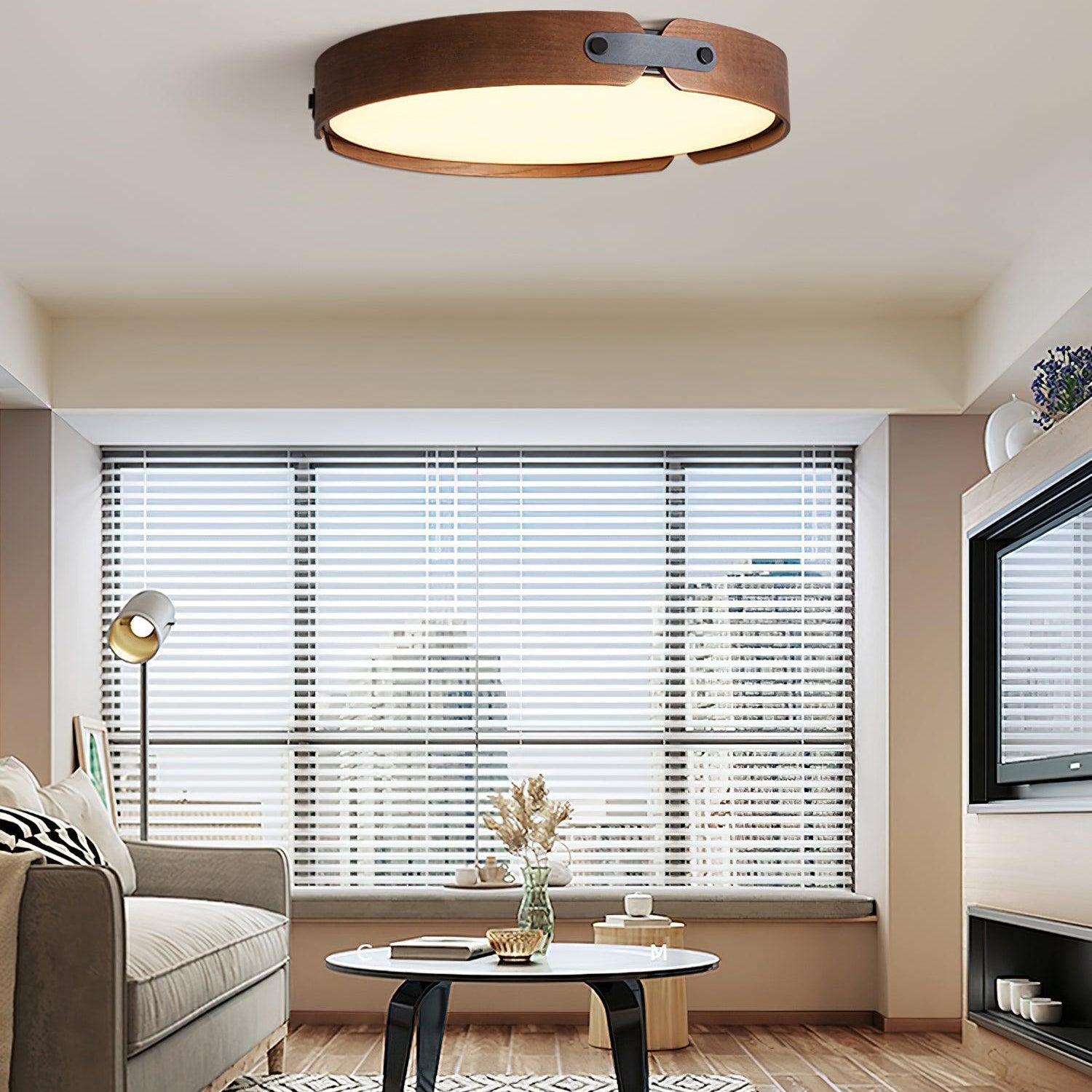 Echo Modern Minimalist Wood Ceiling Light - Letslighting