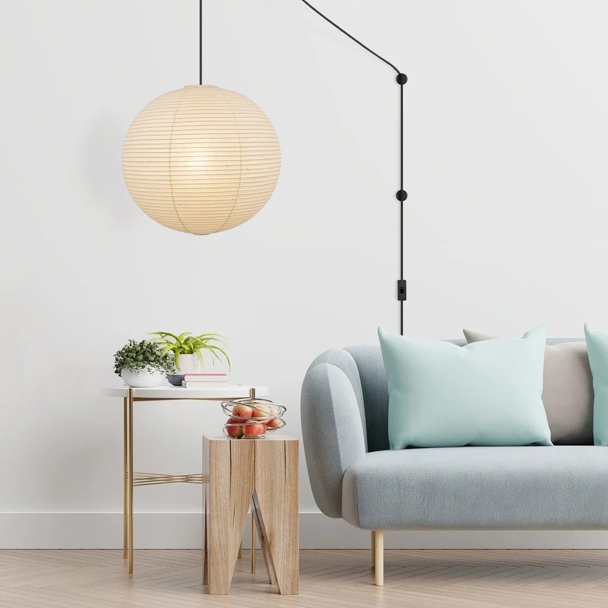 Ritta Pendant Swag Light Mulberry Silk - Letslighting