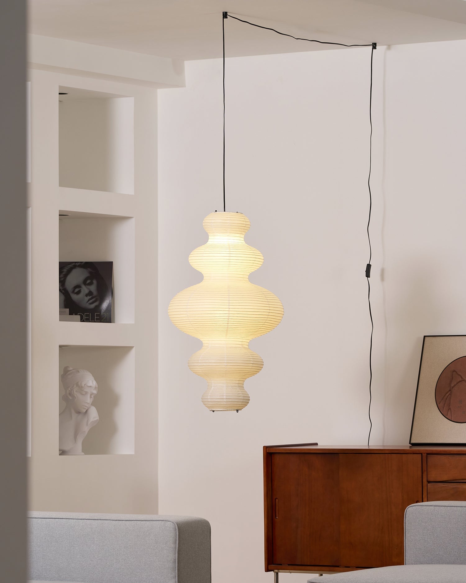 Lythaaris Natural Art Bamboo Swag Pendant Lamp - Letslighting