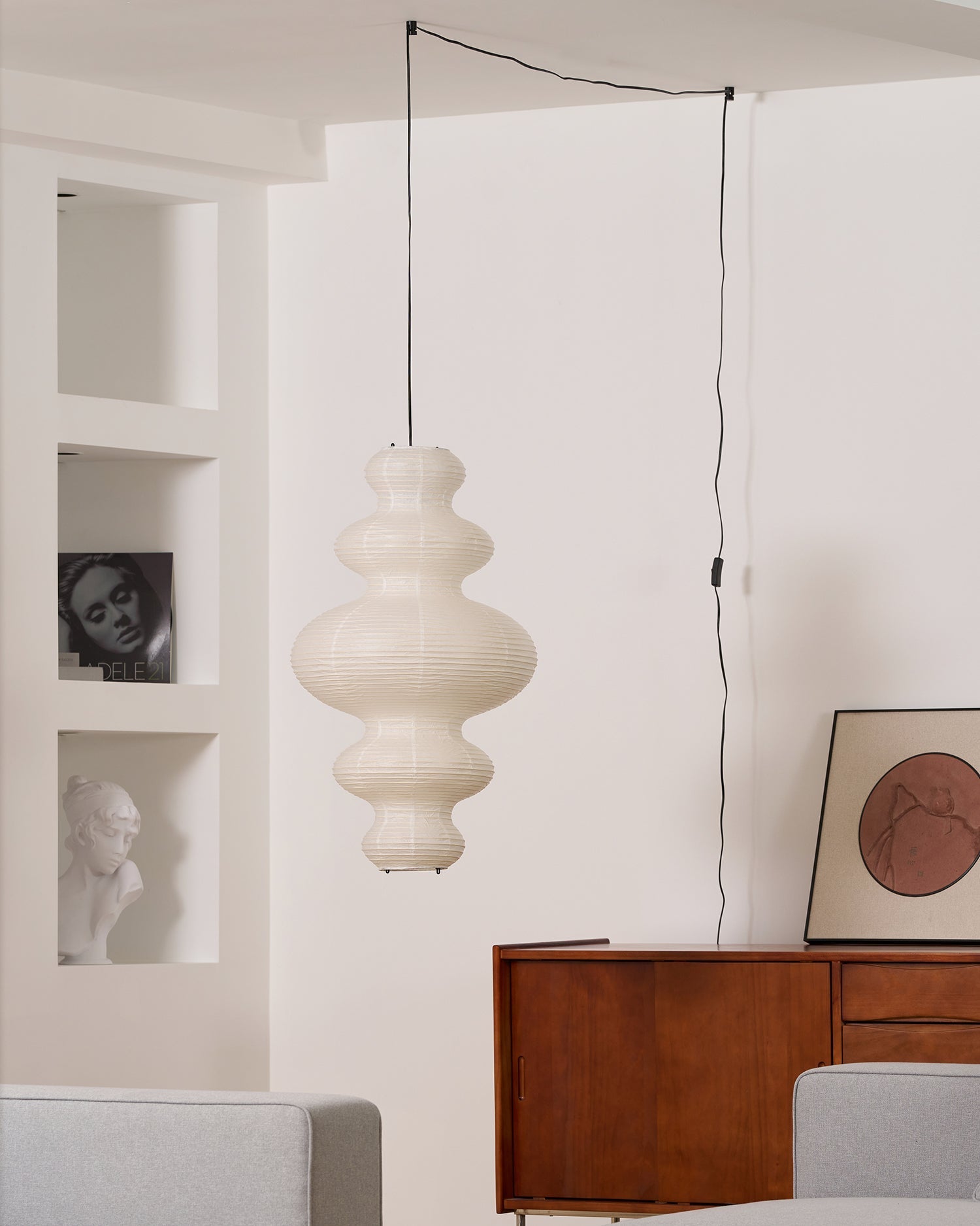 Lythaaris Natural Art Bamboo Swag Pendant Lamp - Letslighting
