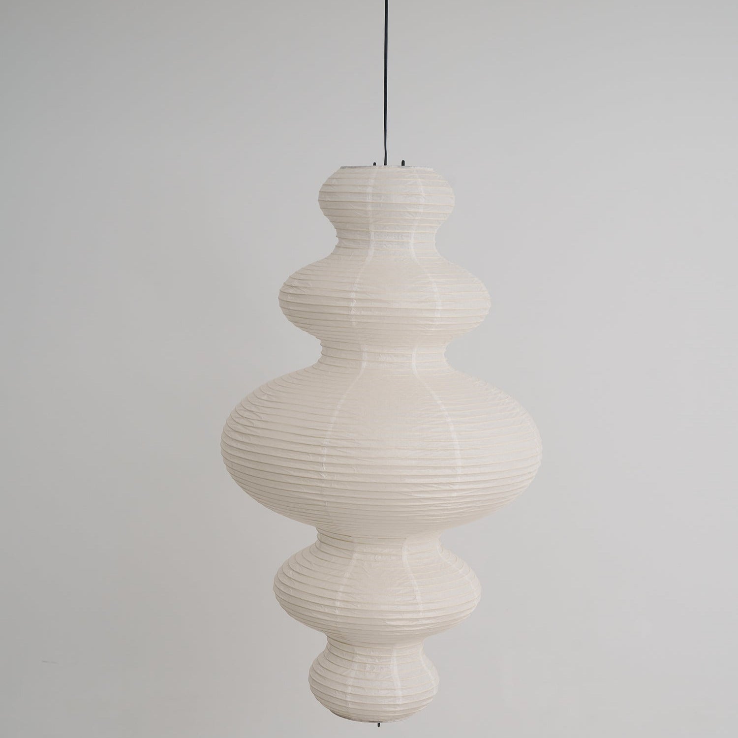 Ritta Japanese Sculptural Paper Pendant Light Plug-In - Letslighting