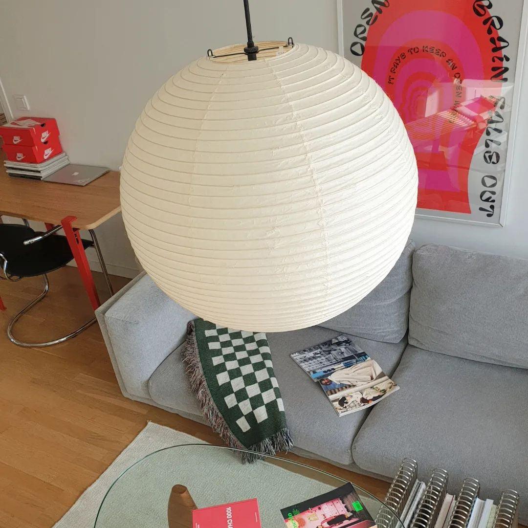 Solara Pendant Lamp Bamboo Washi Paper Round - Letslighting