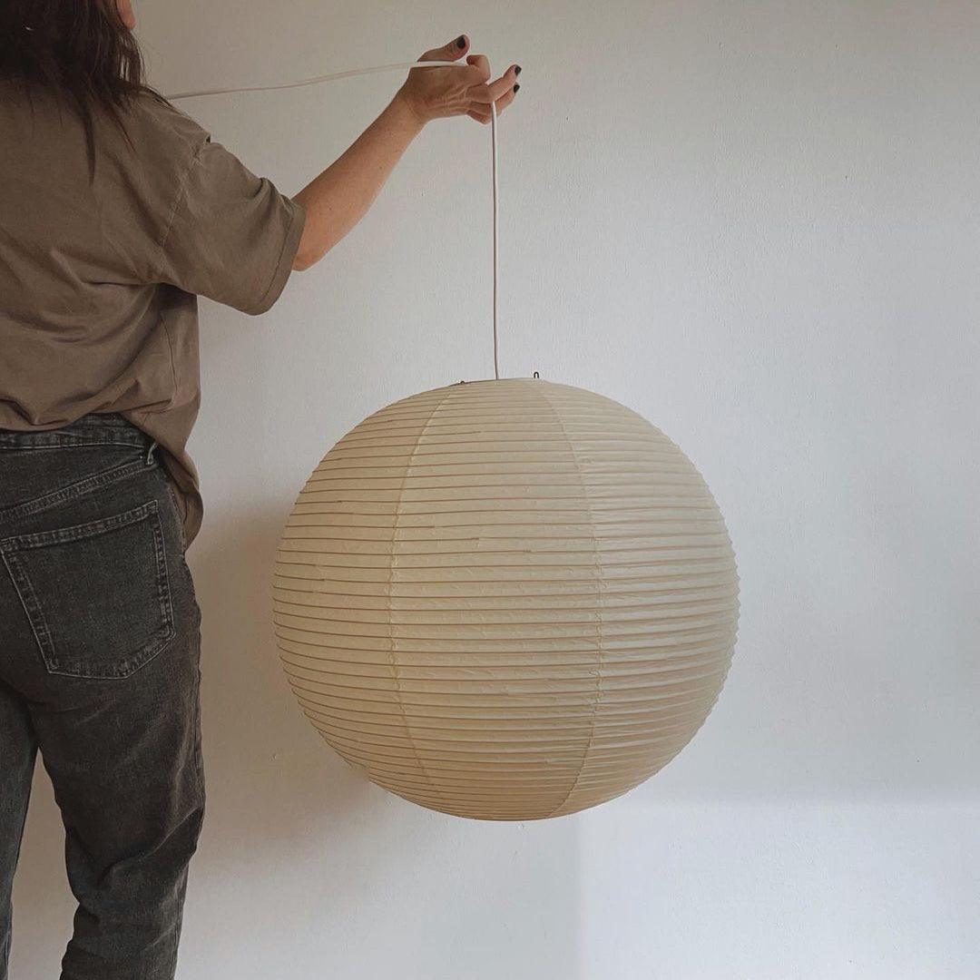 Solara Pendant Lamp Bamboo Washi Paper Round - Letslighting