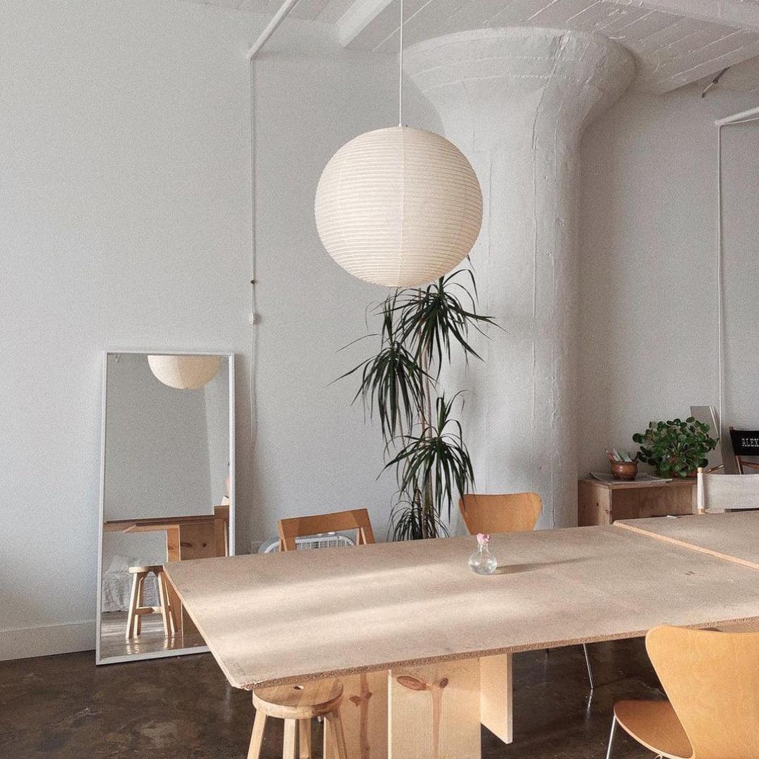 Solara Pendant Lamp Bamboo Washi Paper Round - Letslighting