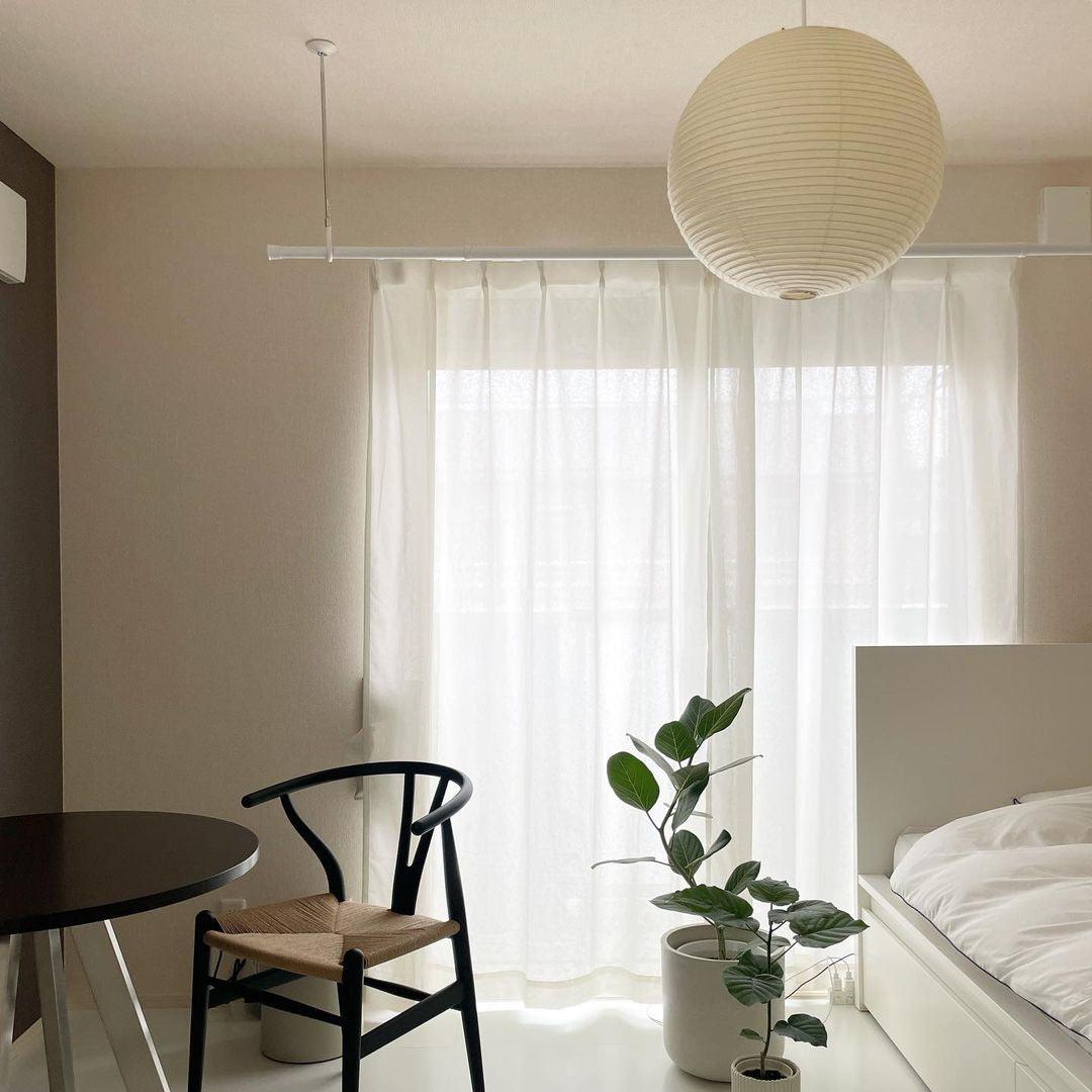 Solara Pendant Lamp Bamboo Washi Paper Round - Letslighting