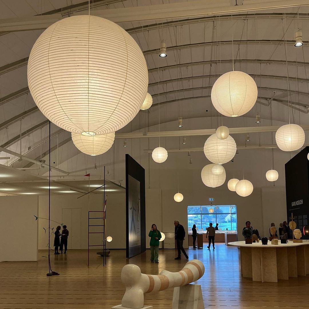 Solara Pendant Lamp Bamboo Washi Paper Round - Letslighting