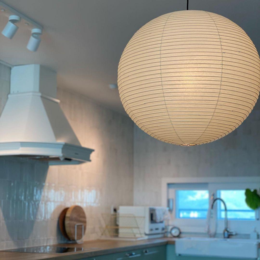 Solara Pendant Lamp Bamboo Washi Paper Round - Letslighting