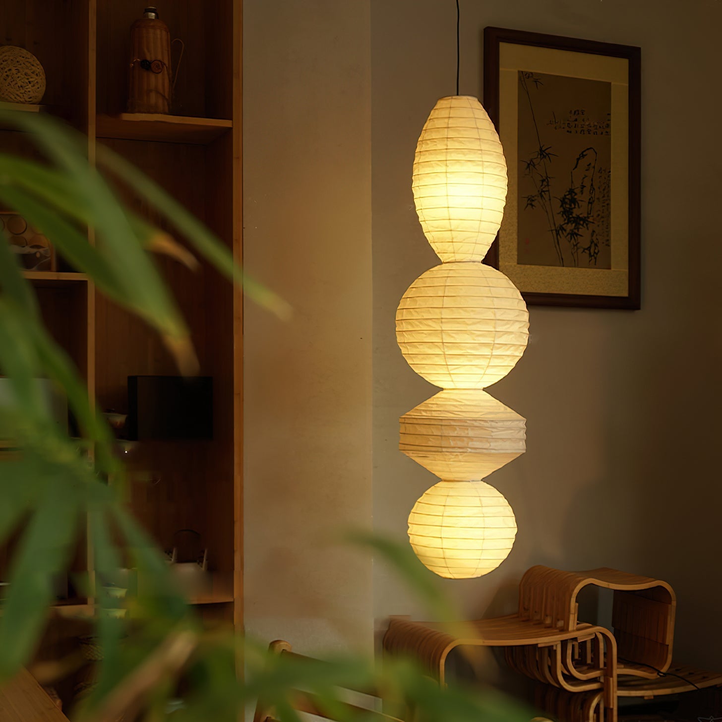 Ritta Paper Lantern Pendant Light Wabi-sabi - Letslighting