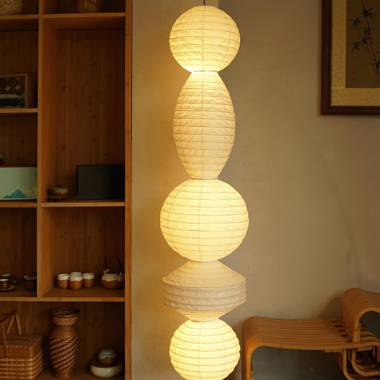 Ritta Paper Lantern Pendant Light Wabi-sabi - Letslighting