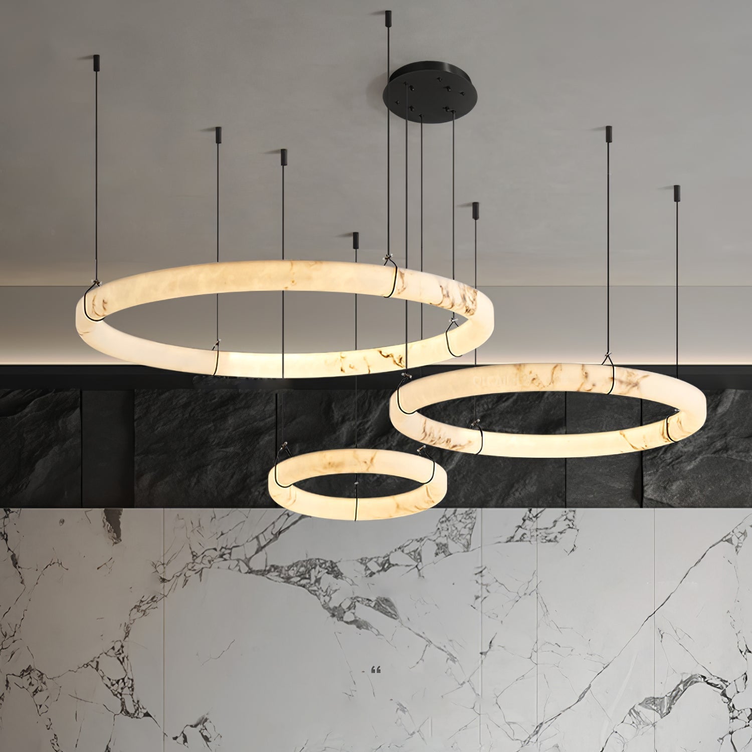 Aureon Alabaster Chandelier Luxury