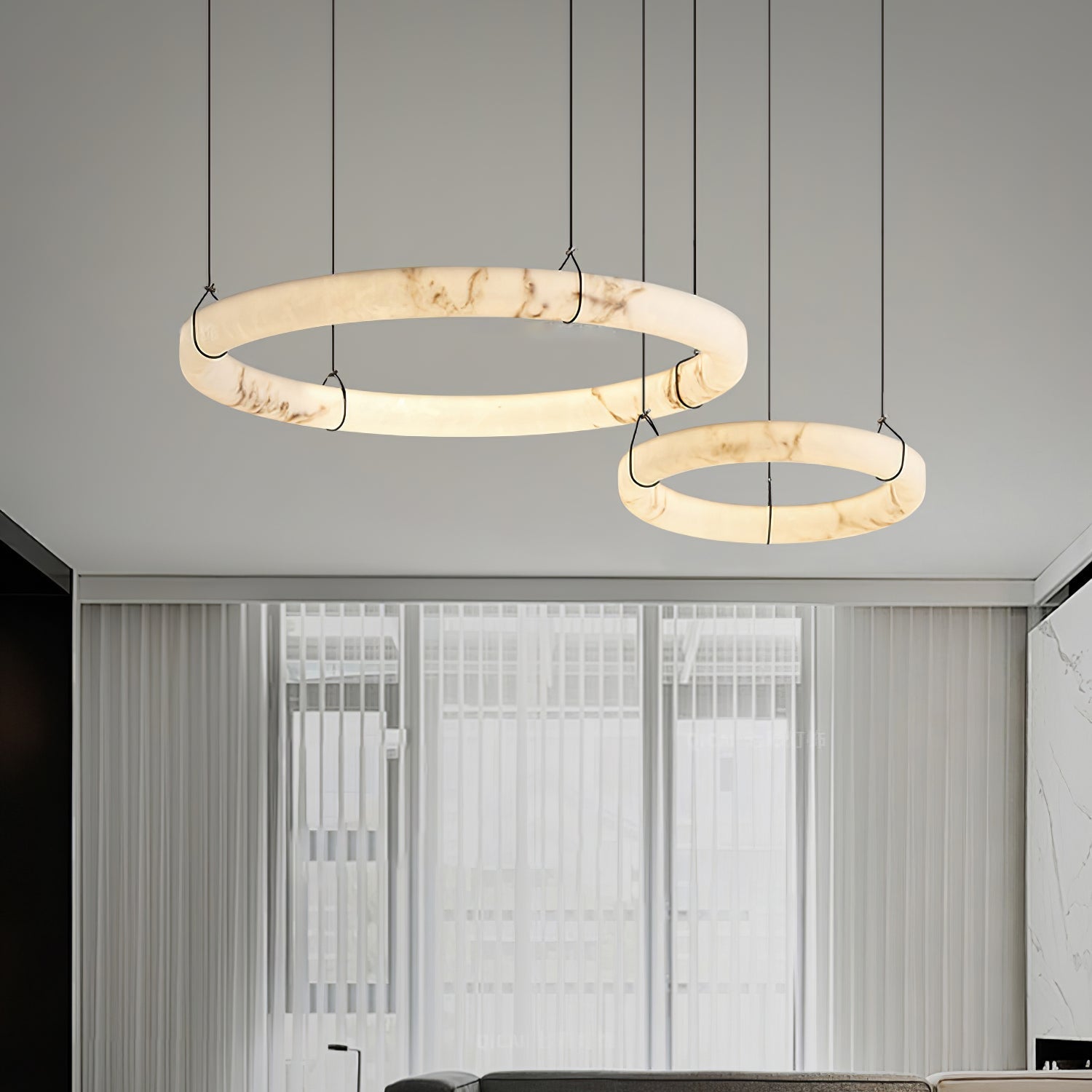 Aureon Alabaster Chandelier Luxury