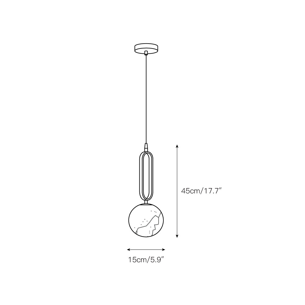 Gloruvyd Minimalist Ball Alabaster Pendant Light - Letslighting