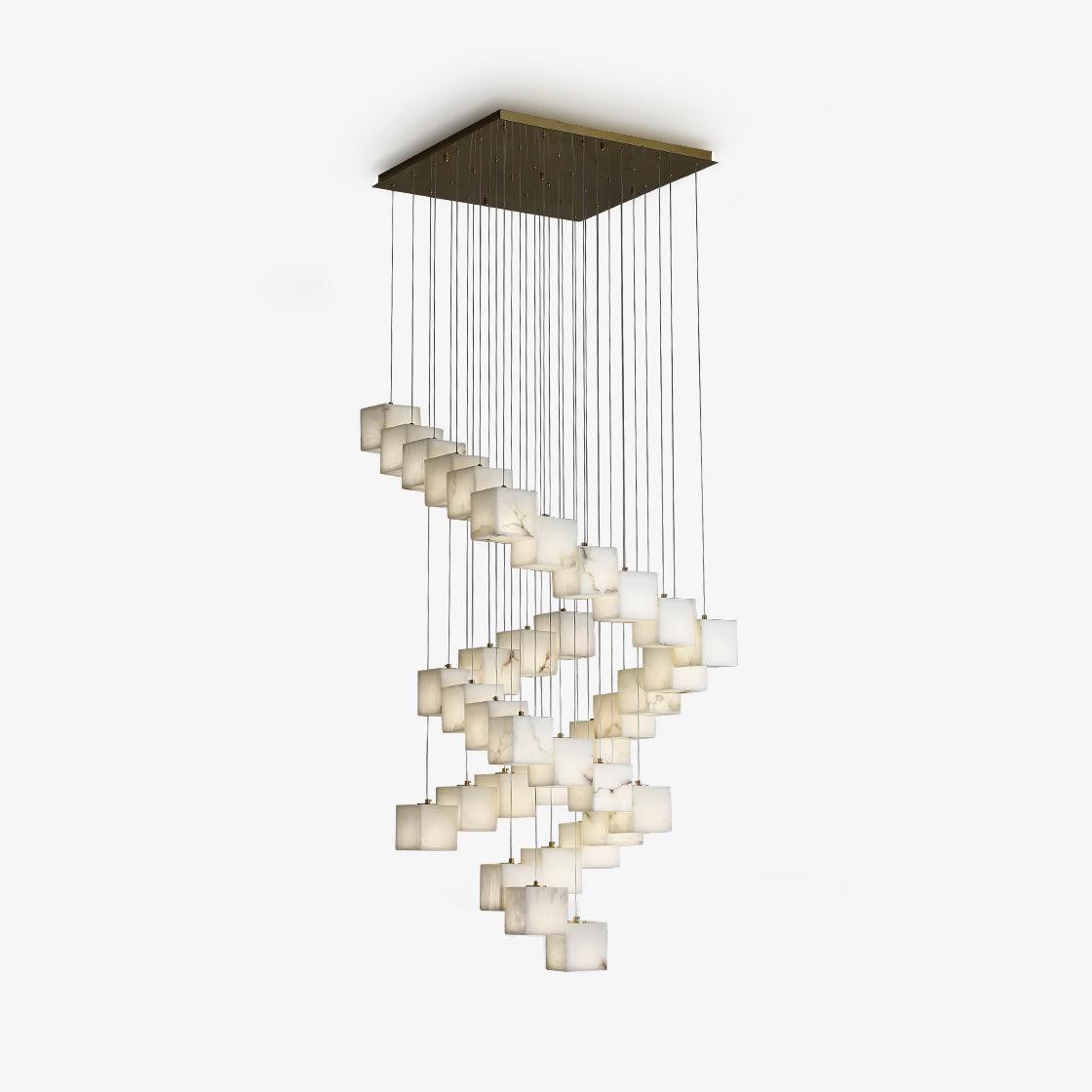 Eurraeel Alabaster Spiral Chandelier - Letslighting