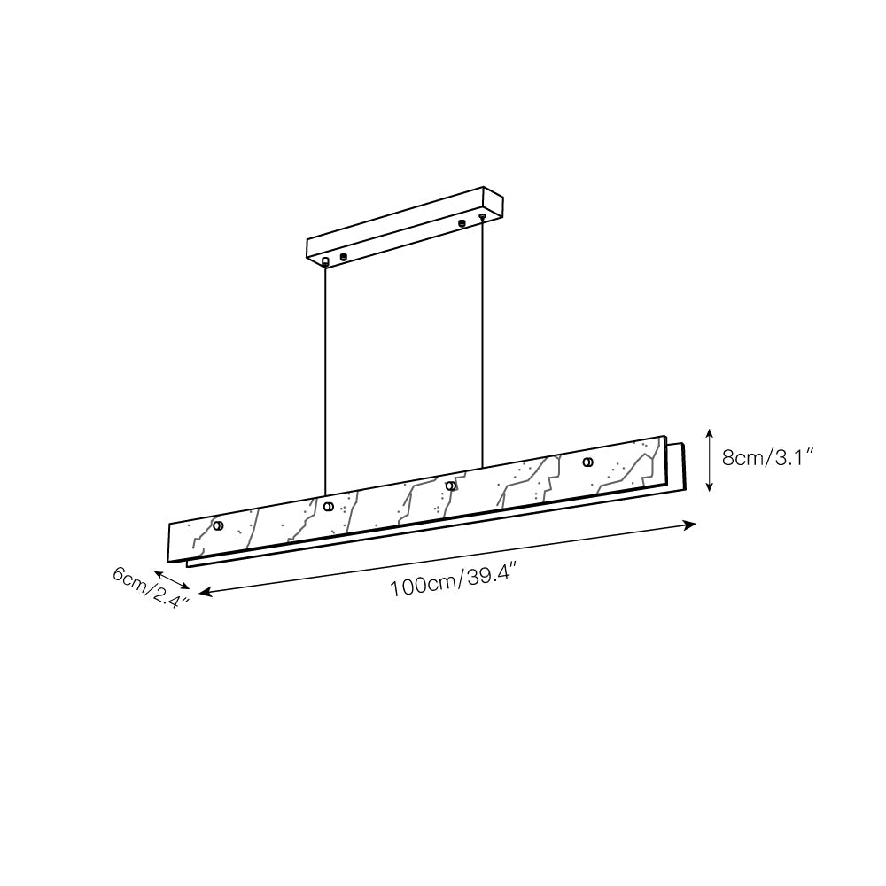 Alabaster LED Modern Linear Pendant Light - Letslighting