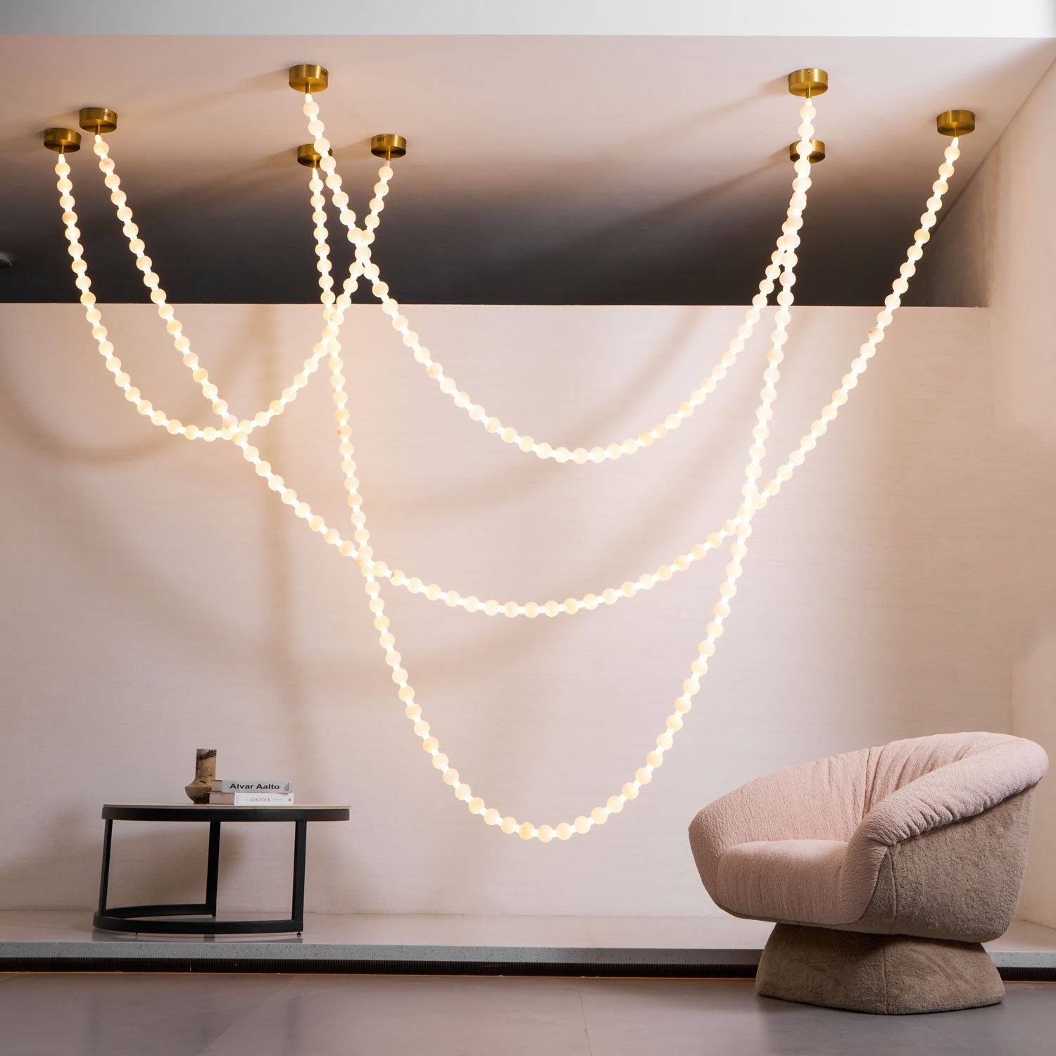 Alabaster Pearl Necklace Chandelier - Letslighting