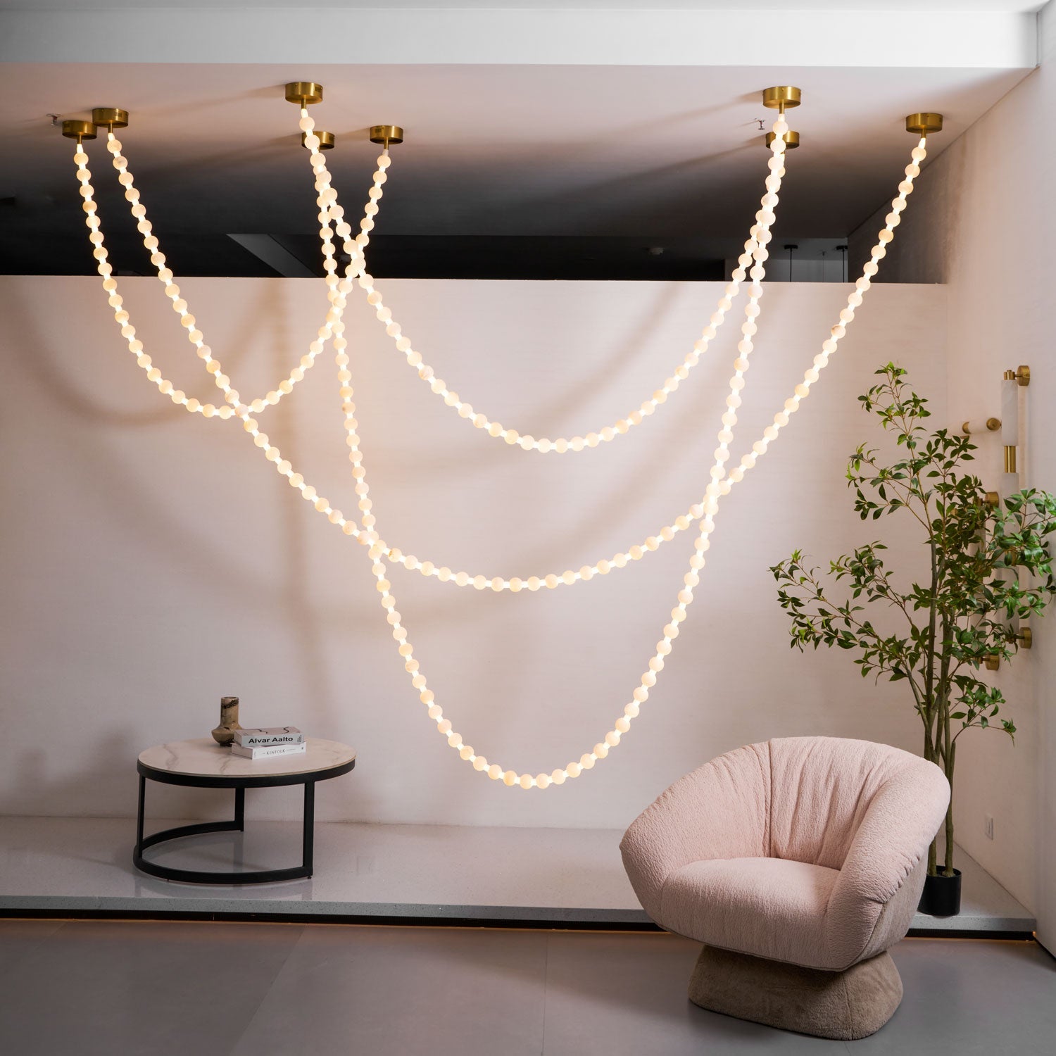 Alabaster Pearl Necklace Chandelier - Letslighting