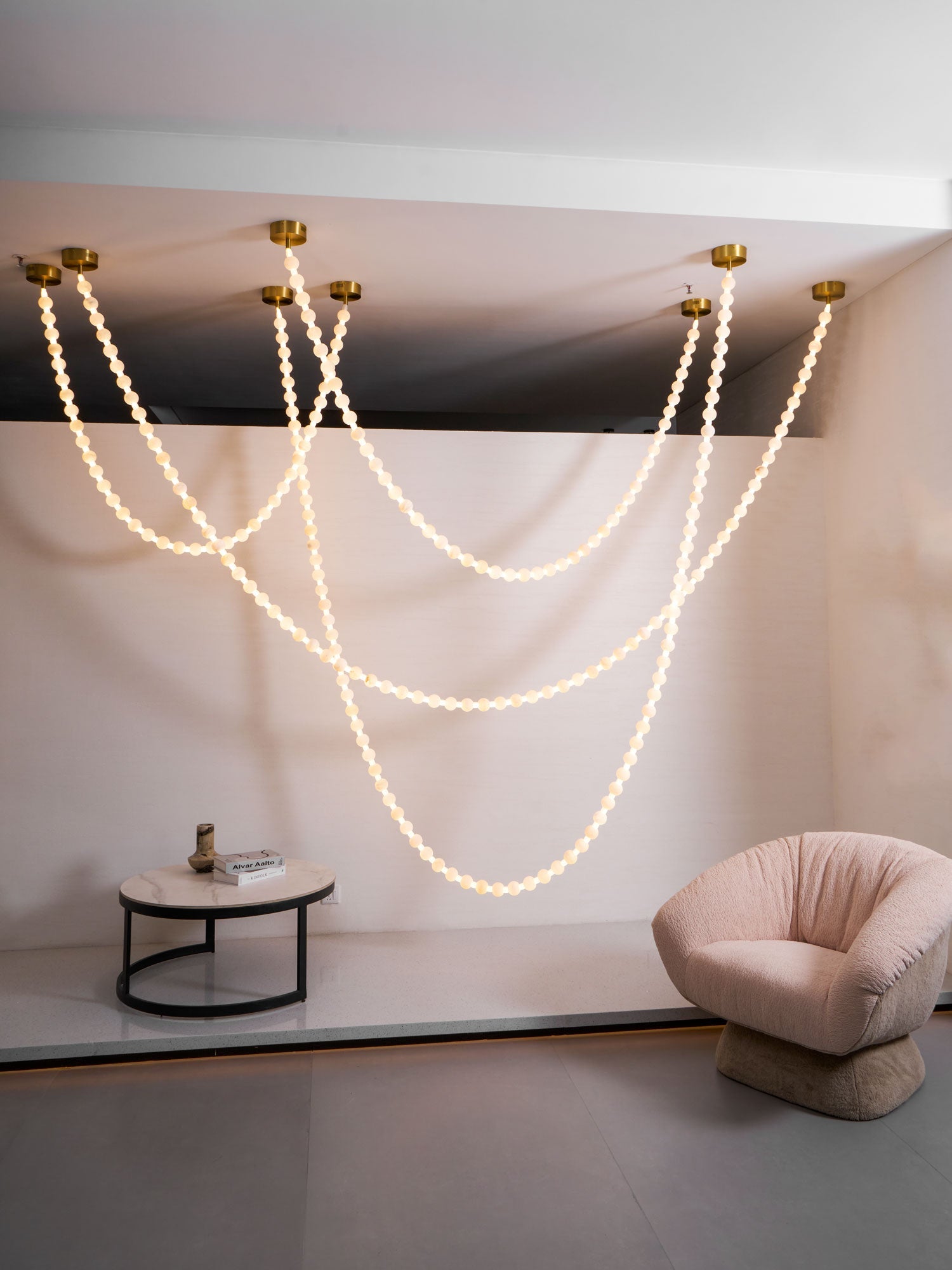 Alabaster Pearl Necklace Chandelier - Letslighting