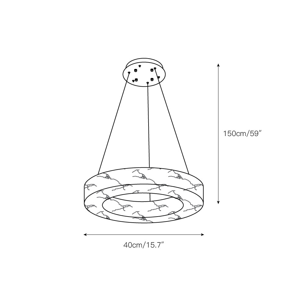 Plotuvyn Luxury Ring Alabaster Chandelier - Letslighting