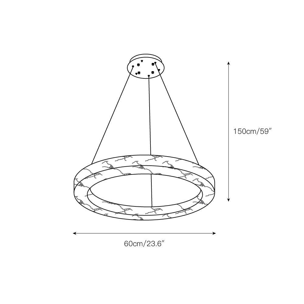 Plotuvyn Luxury Ring Alabaster Chandelier - Letslighting