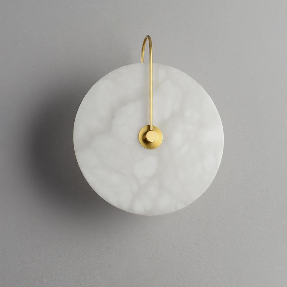 Kristy Alabaster LED Wall Lamp Round Iconic Circular - Letslighting