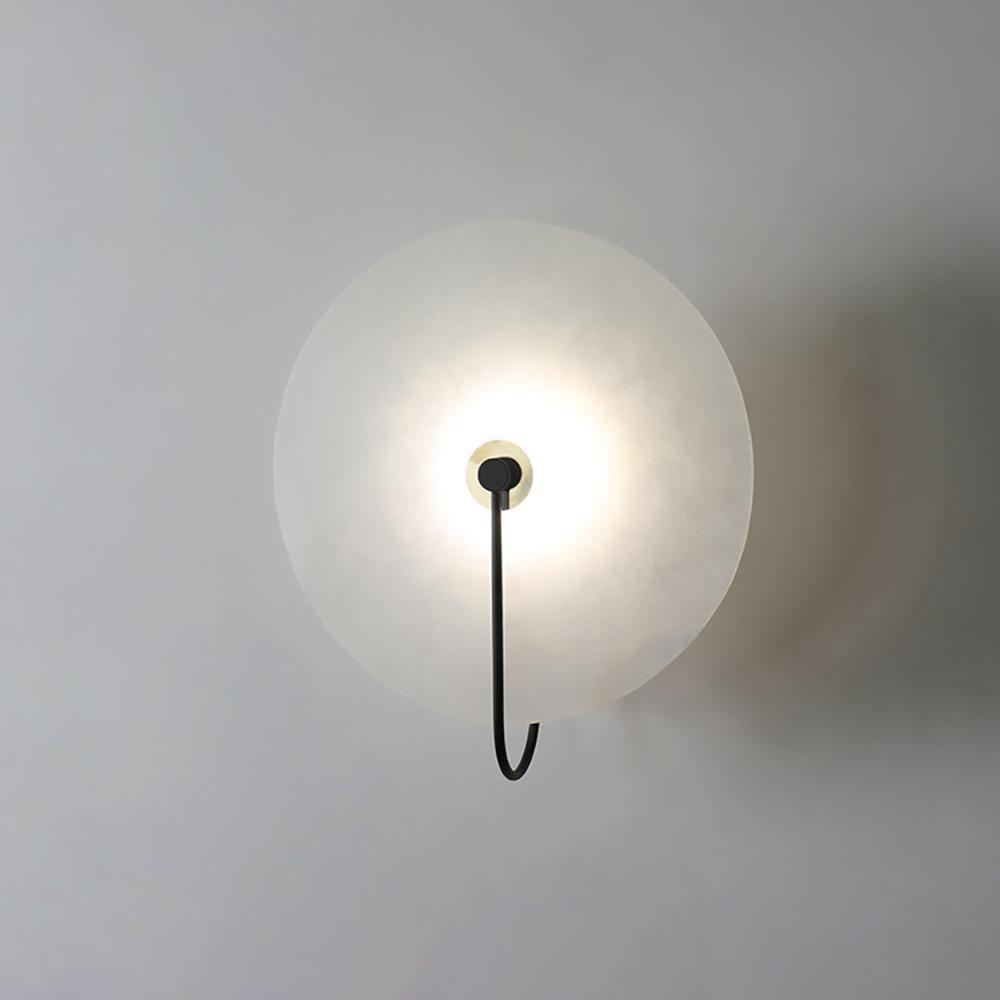 Kristy Alabaster LED Wall Lamp Round Iconic Circular - Letslighting
