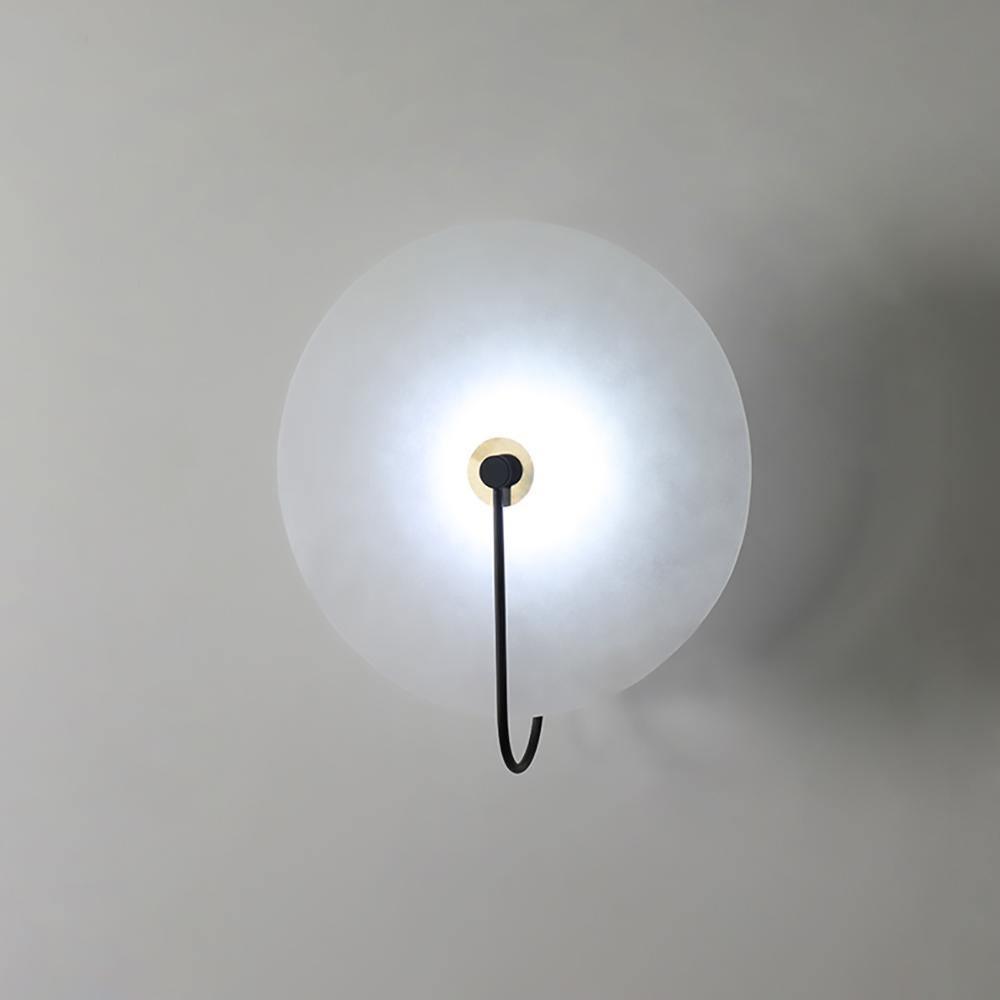 Kristy Alabaster LED Wall Lamp Round Iconic Circular - Letslighting