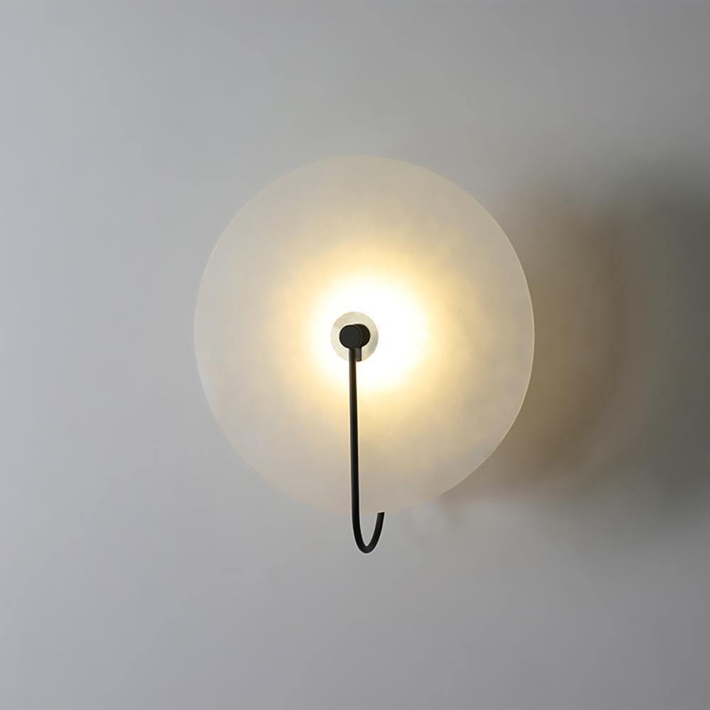Kristy Alabaster LED Wall Lamp Round Iconic Circular - Letslighting