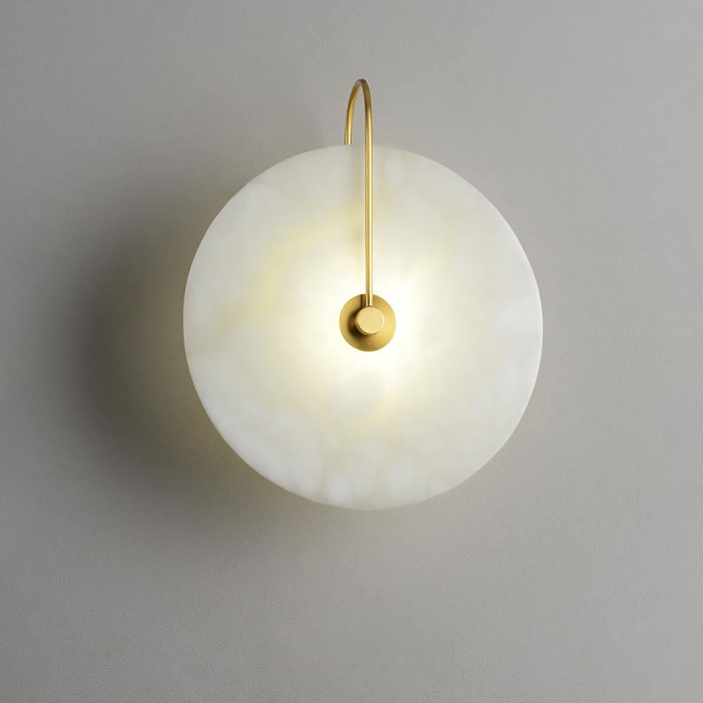 Kristy Alabaster LED Wall Lamp Round Iconic Circular - Letslighting