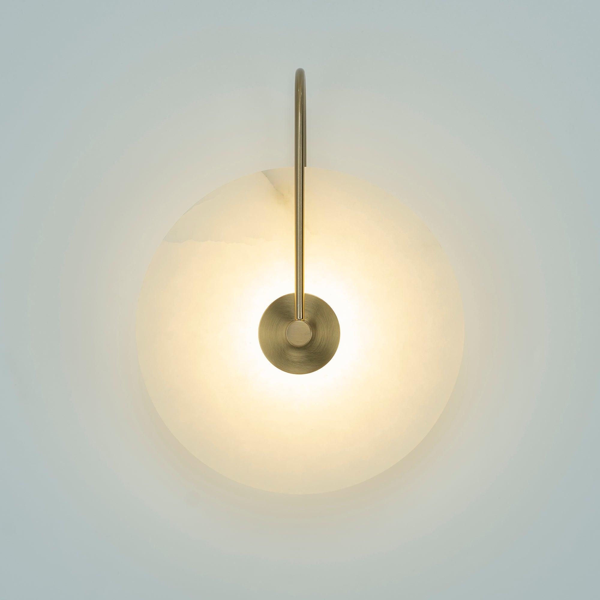 Kristy Alabaster LED Wall Lamp Round Iconic Circular - Letslighting