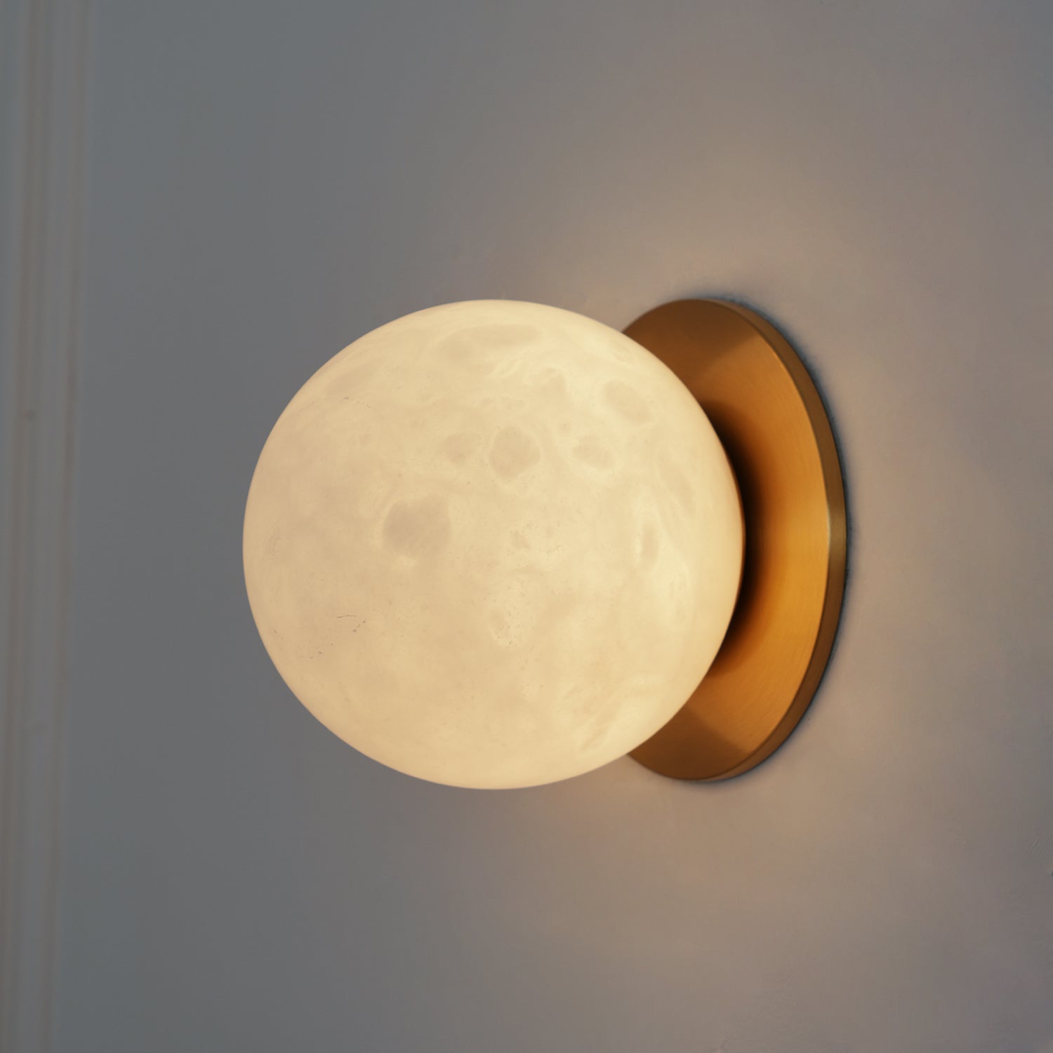 Kristy Alabaster Mini Orb Wall Lamp - Letslighting